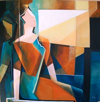 Acrylic Painting Abstract Ella Prakash "Light My Destination"