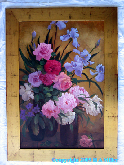 Nancy Lee Davis Original Oil Painting Flowers Botanical Garden