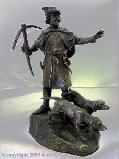 Bronze Statue Austrian Ruffuno Ruff Besserdick 20th Century