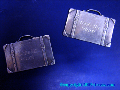 STERLING SILVER Luggage Tags American Suitcases Cute