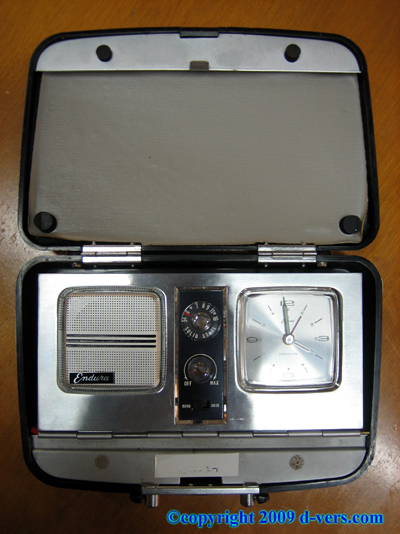TRAVELING Alarm Clock Radio Jewelry Functional Antique