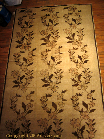 ANATOLIAN Carpet Turkish Rug Beiege Floral 1950s