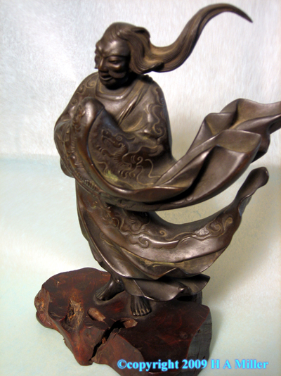 Chinese Japanese Bronze Figure 19th Century