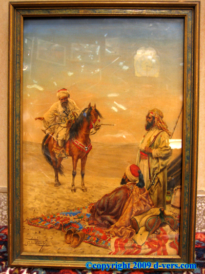 GIULIO ROSATI Painted Print 1903 Arabic Horse