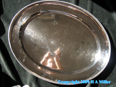 Italian Continental Silver Meat Platter Serving Tray
