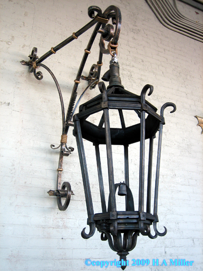 CUSTOM WROUGHT IRON Hanging Lamp Light Bracket