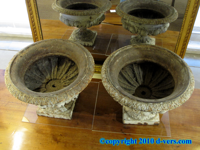 Cast Iron Antique Urns 