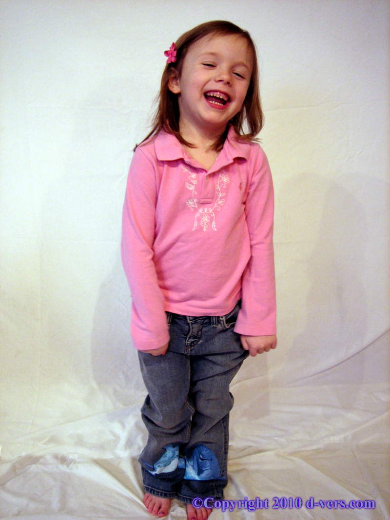 Original Hand Painted Girls Jeans with Dolphin Designs 