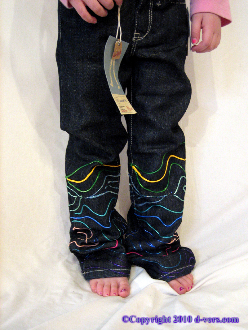 Girls custom hand painted dimensional pants 