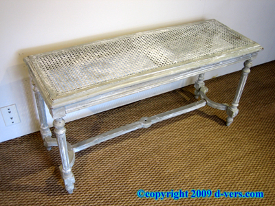 Louis XVI Canned Bench Fluted Legs French 19th Century